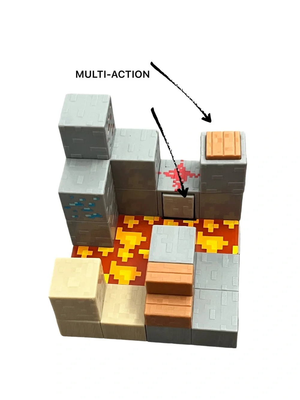 Huge Minecraft Large Castle Building Set Blocks TNT Lava Action Play Set MISC